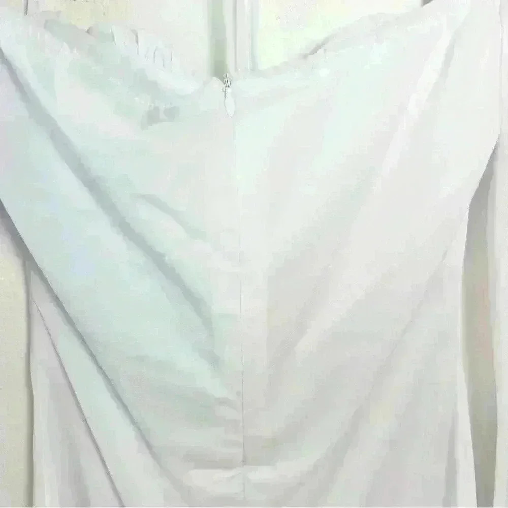 NWT Princess Polly | Dyer Sheer Sleeve White Mini Dress Low Impact | Size US 2 - Picture 11 of 16